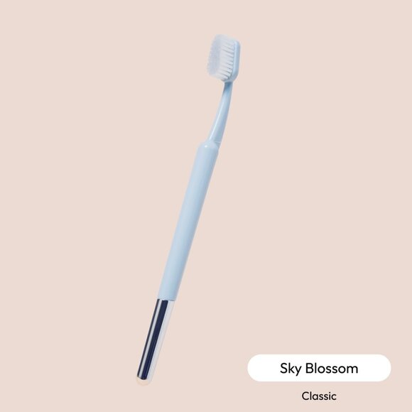 NWT TRASK – toothbrush  The Better Brush | Sky Blossom w/ Chrome - Picture 1 of 1